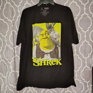 SHREK Black T-shirt Men's Size 2XL 50/52 Short Sleeve DreamWorks 100% Cotton